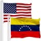 G128 Combo Pack: American USA Flag 3x5 Ft & Venezuela Venezuelan Flag 3x5 Ft, Both Printed 150D Polyester, Indoor/Outdoor, Brass Grommets